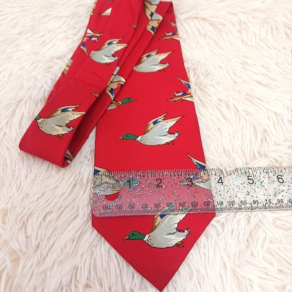 Vintage Silk Neck Tie - Ducks - Picture 2 of 6